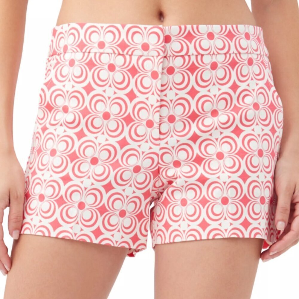 Trina Turk 'Corbin 2' Geometric-Print Shorts, Positano Pink/White